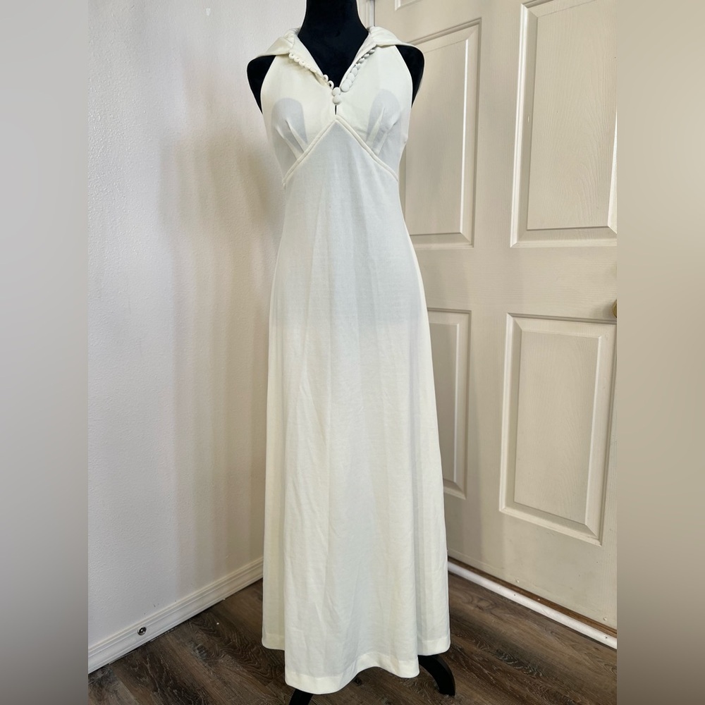 Vintage Hooded Romantic Cottage Core Dress - Picture 4 of 9